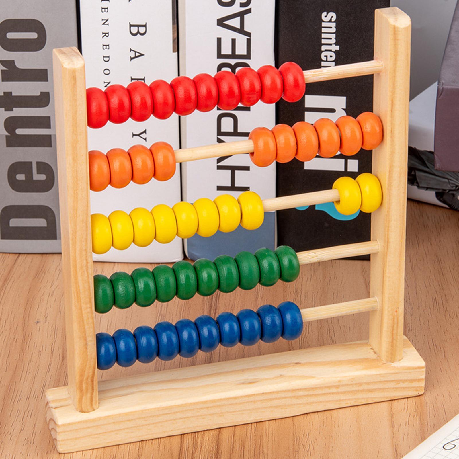 Abacus Counting Bead - لعبة عداد خشبي تعليمية للأطفال، إطار