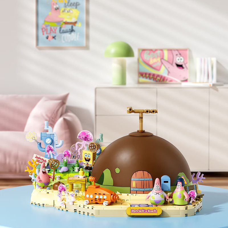Kids Education Toys - مجموعة مكعبات بناء سبونجبوب باتريك ستار