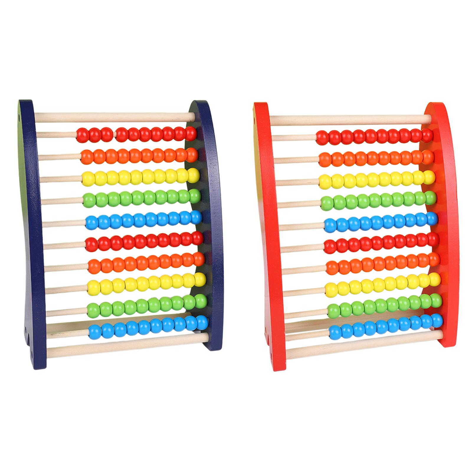 Abacus Counting Bead - أباكوس للأطفال، إطار خشبي لحساب الأرقام،