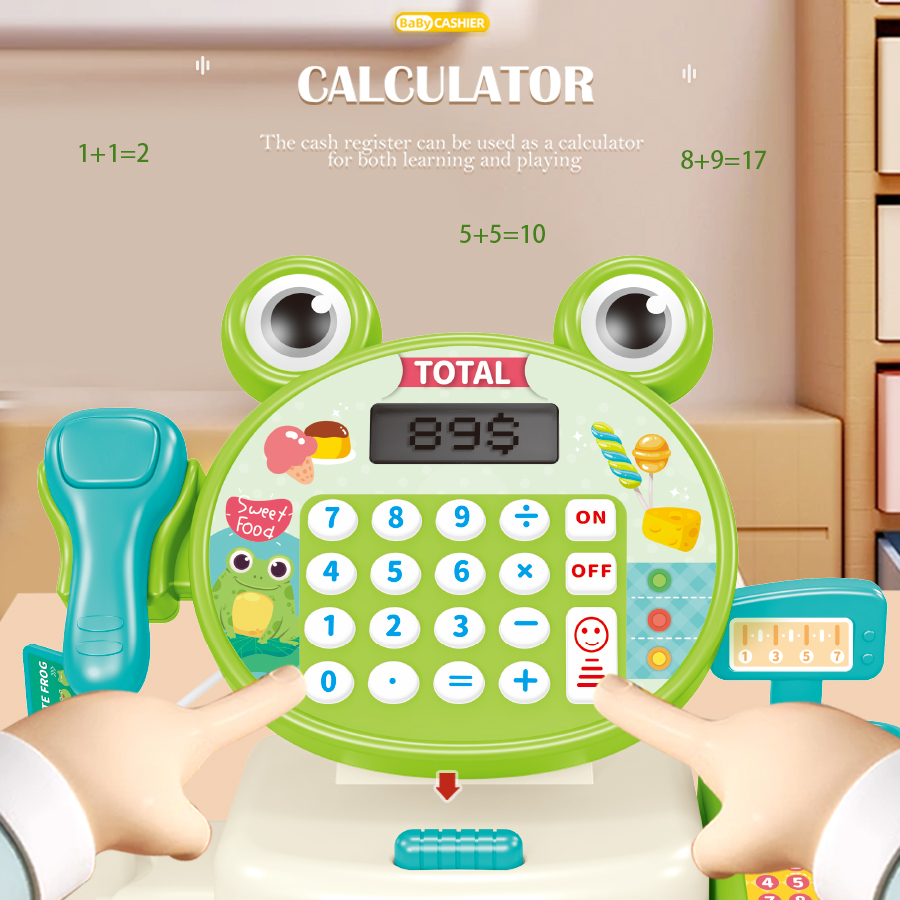 Kids Education Calculator - لعبة آلة تسجيل النقد للأطفال، لعبة