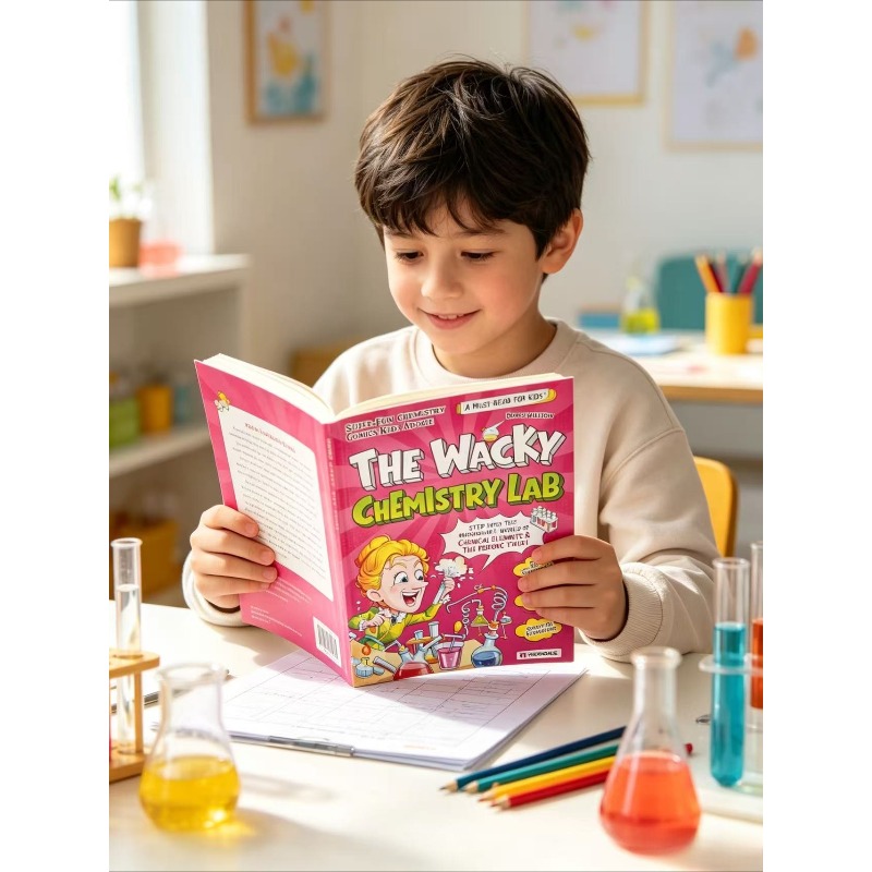 Kids Education Table - مختبر الكيمياء الغريبة: كتاب كوميدي علمي