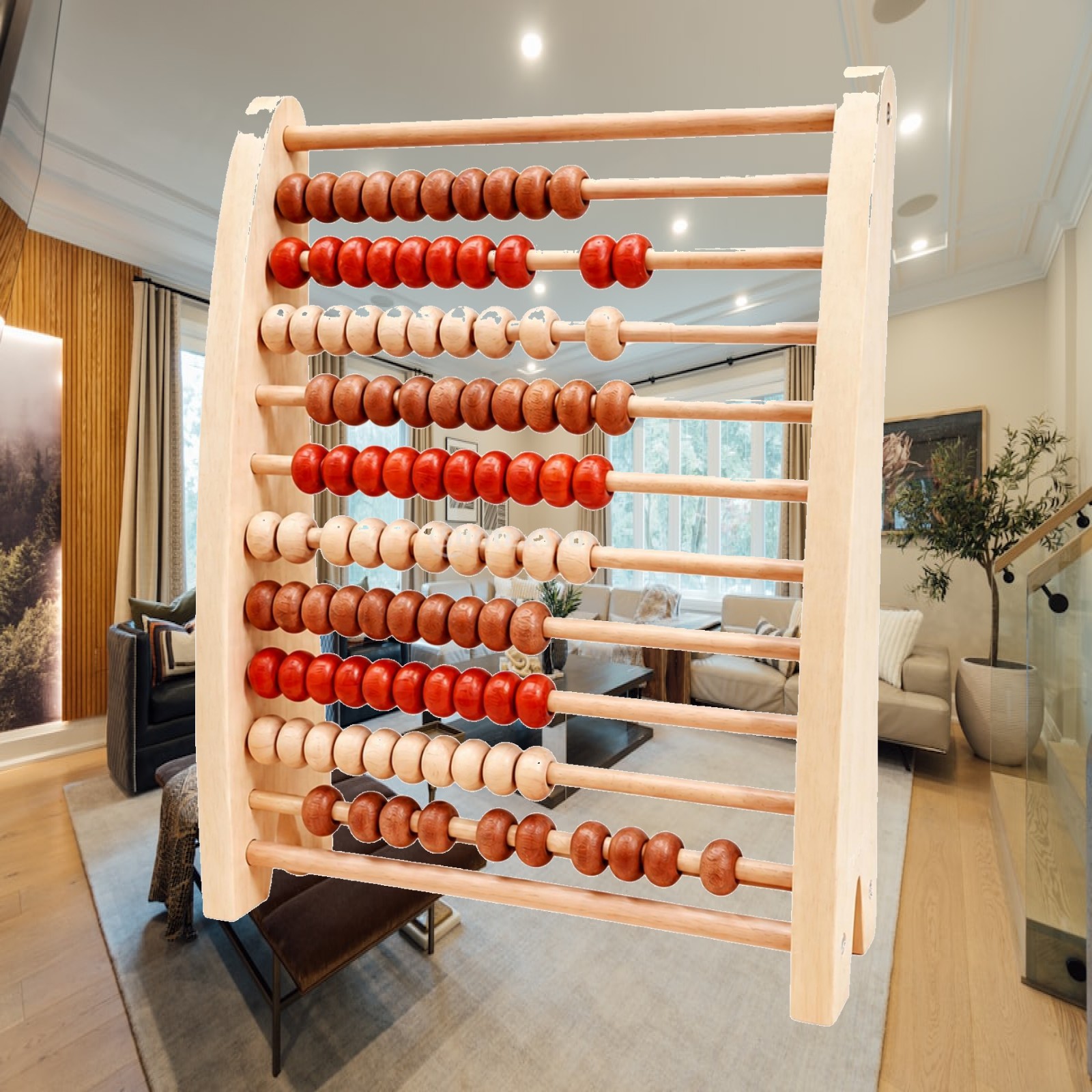 Abacus Counting Bead - آلة حساب خشبية قائمة بذاتها مع