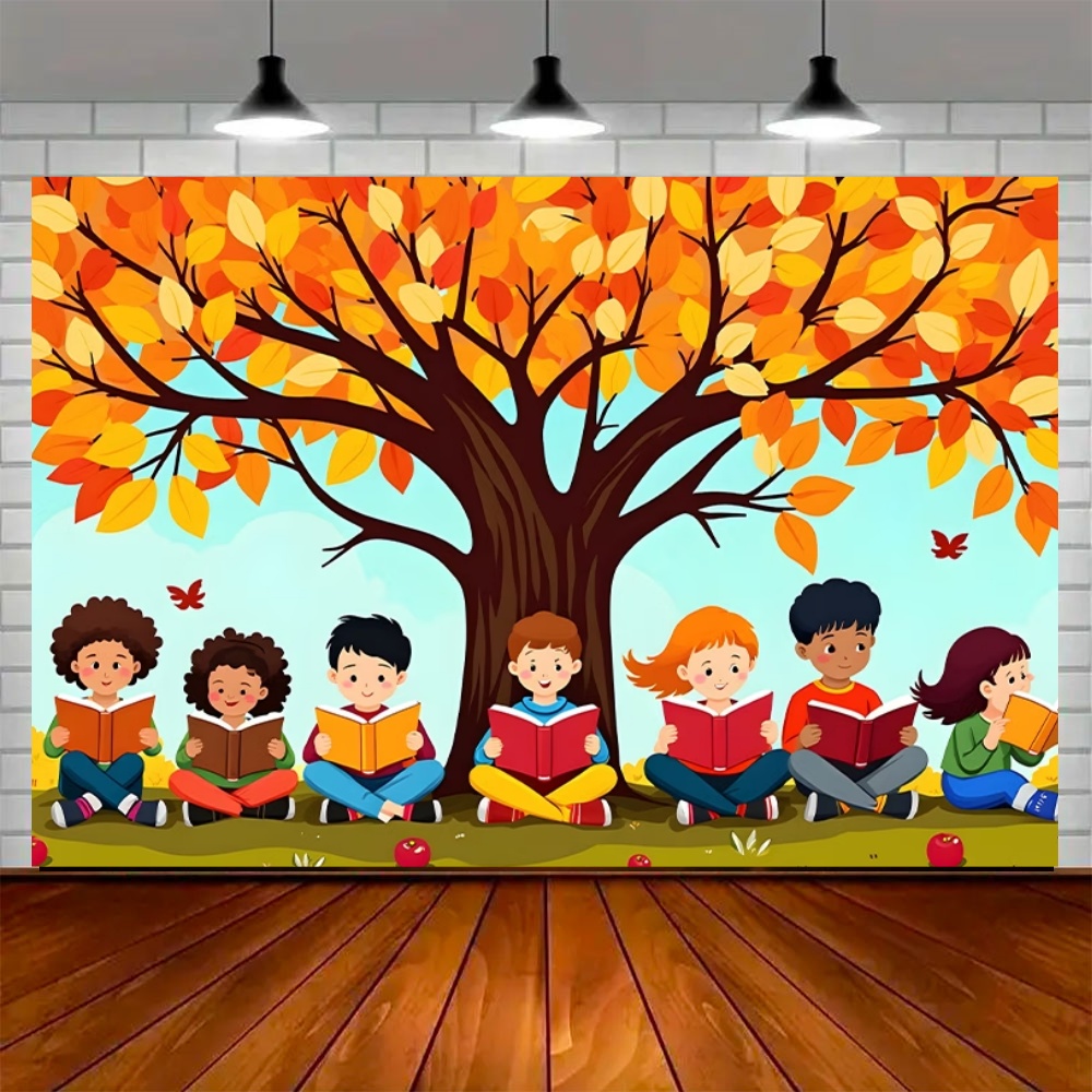 خلفية زينة لحفلة يوم القراءة ا - مراجعة Kids Education Background وسعره